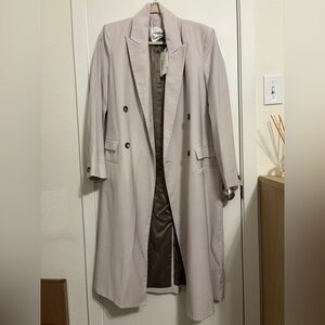 BA&SH oversized manteau Stan oversized Trench Blazer lady coat Sz 2 (small) Ecru